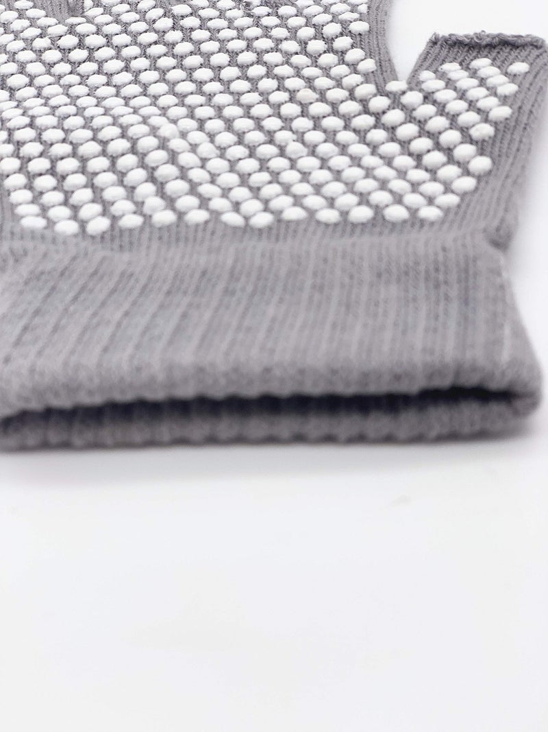 YL traV YL TRD V 2 Packs of Non Slip Fingerless Yoga Gloves with Grips for Women (with White Dots) - Image 2